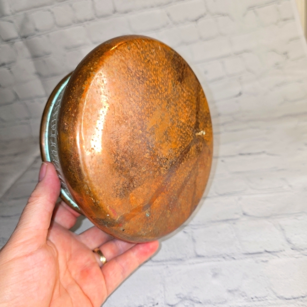 Engraved Copper Bowl - Picture 3 of 4
